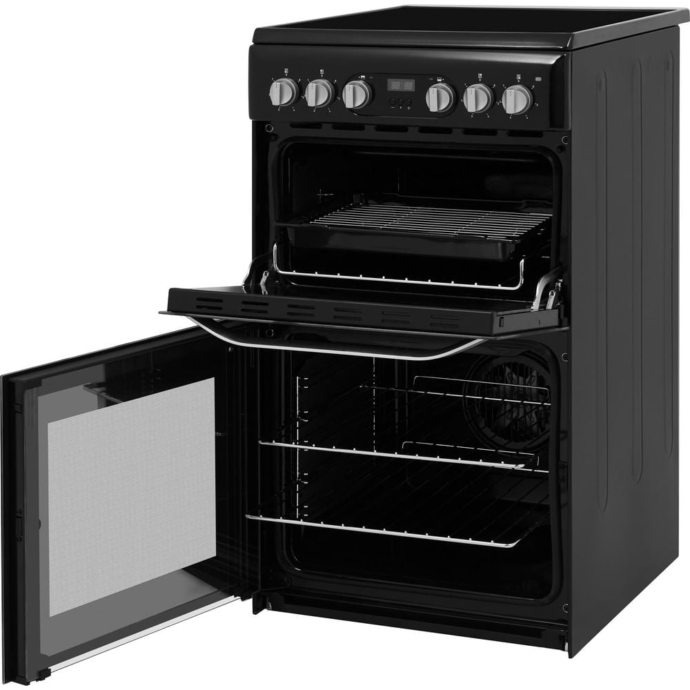 Hotpoint HD5V93CCB/UK 50cm Electric Cooker with Ceramic Hob - Black - A/B Rated