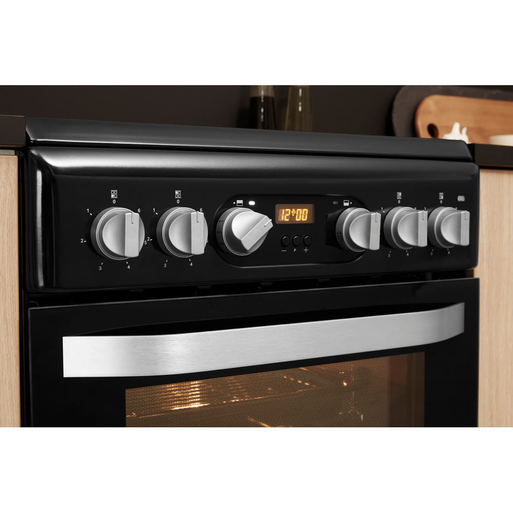 Hotpoint HD5V93CCB/UK 50cm Electric Cooker with Ceramic Hob - Black - A/B Rated