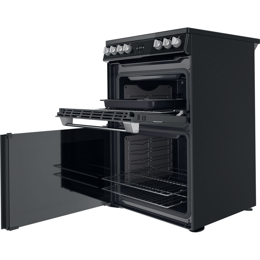 HOTPOINT Multiflow HDT67V9H2CB 60 cm Electric Ceramic Cooker - Black