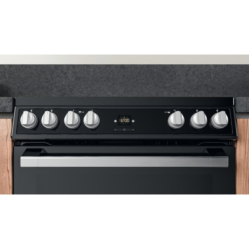 HOTPOINT Multiflow HDT67V9H2CB 60 cm Electric Ceramic Cooker - Black