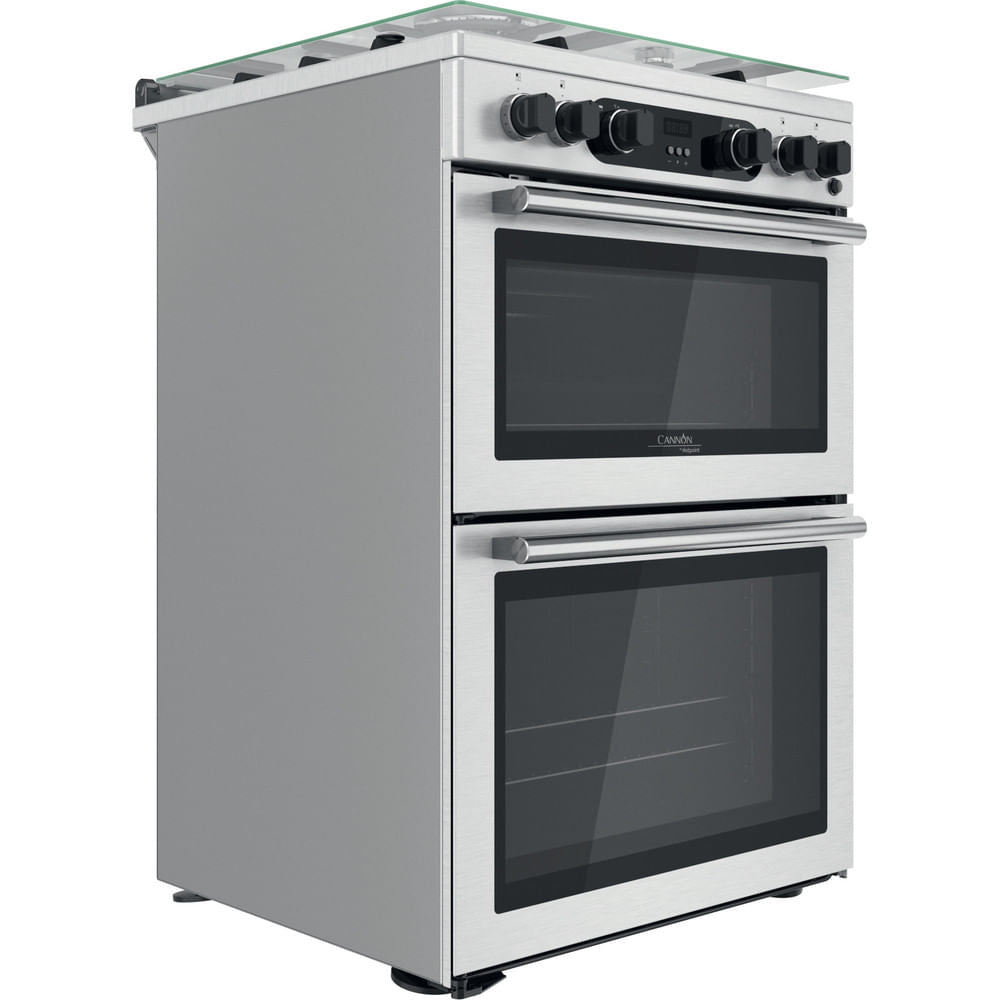 Cannon by Hotpoint CD67G0CCX/UK Gas Cooker 60cm - Silver - A+/A+ Rated