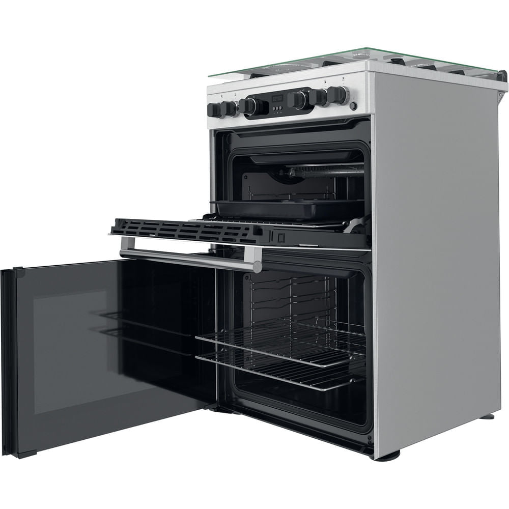 Cannon by Hotpoint CD67G0CCX/UK Gas Cooker 60cm - Silver - A+/A+ Rated