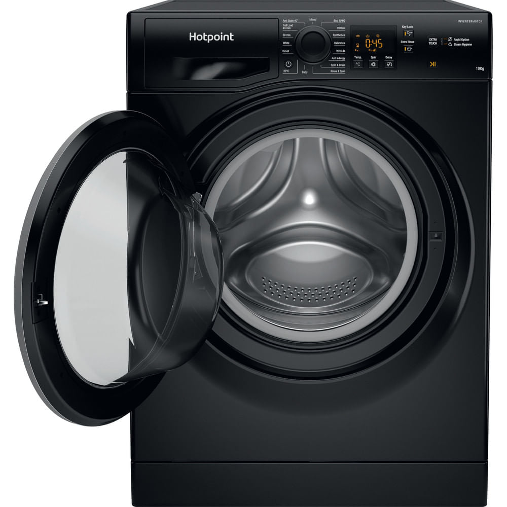 Hotpoint 10kg Freestanding Washing Machine Black - NSWM1045CBSUKN