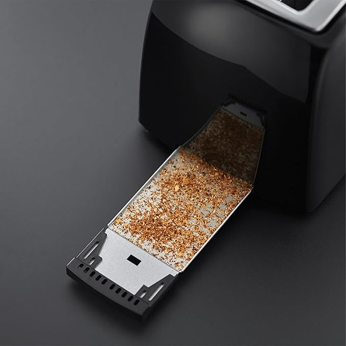 Textures 2-Slice Toaster – Black – Stylish & Compact – Model 21641