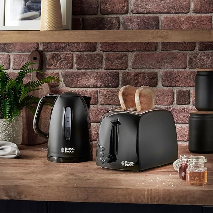 Textures 2-Slice Toaster – Black – Stylish & Compact – Model 21641