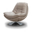 Axis Swivel Chair & Footstool  Light Grey