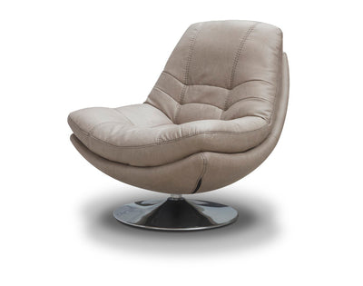 Axis Swivel Chair & Footstool  Light Grey