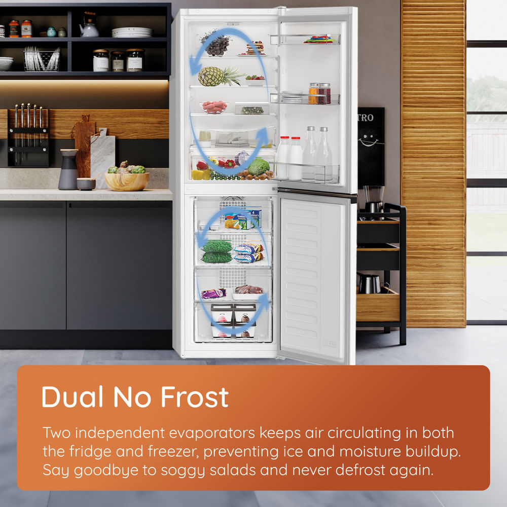 Hotpoint 60/40 Freestanding Dual No Frost Fridge Freezer – Even Flow Technology