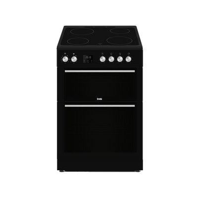 Creda C60CDOBL 60cm Freestanding Ceramic Cooker – Double Oven, Black, Electric