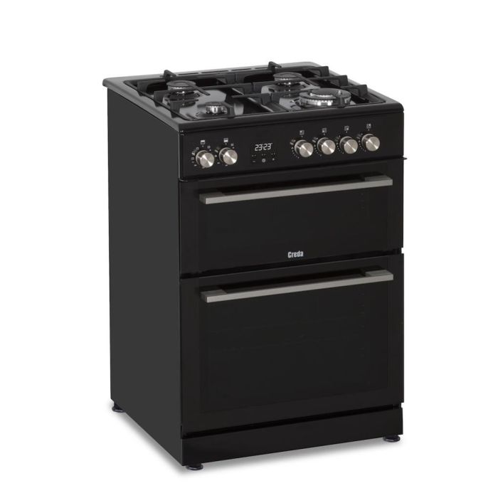 Creda C60CDOBL 60cm Freestanding Ceramic Cooker – Double Oven, Black, Electric