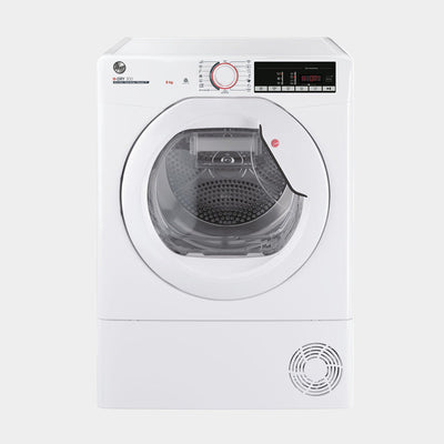 Hoover H-Dry 300 8kg Heat Pump Tumble Dryer – Energy Efficient, Sensor Dry, Wi-Fi Connected, White (HLE H8A2TE-80)