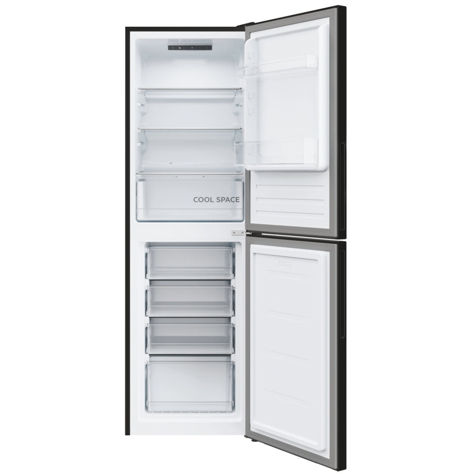 Hoover 252L 50/50 Low Frost Fridge Freezer – Black, 176cm, Super Cool, E Energy Rated