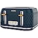 Breville Curve 4 Slice Toaster - Navy and Gold - VTT965