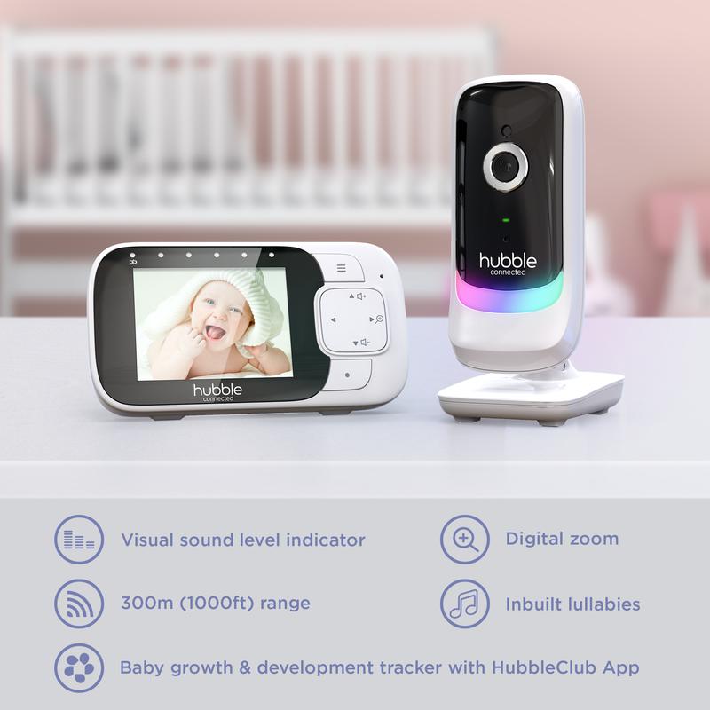 Nursery View Glow 2.8 Video Baby Monitor White
