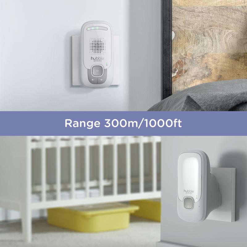Hubble Listen Audio Baby Monitor White