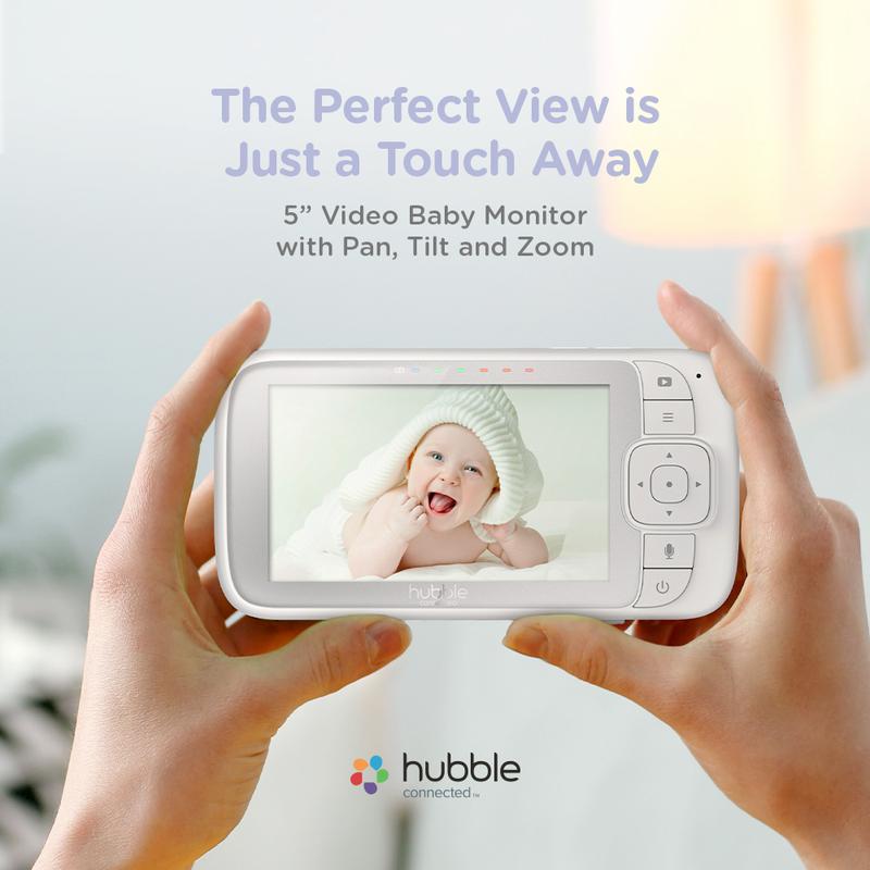 Hubble Nursery View Pro 5 Video Baby Monitor White