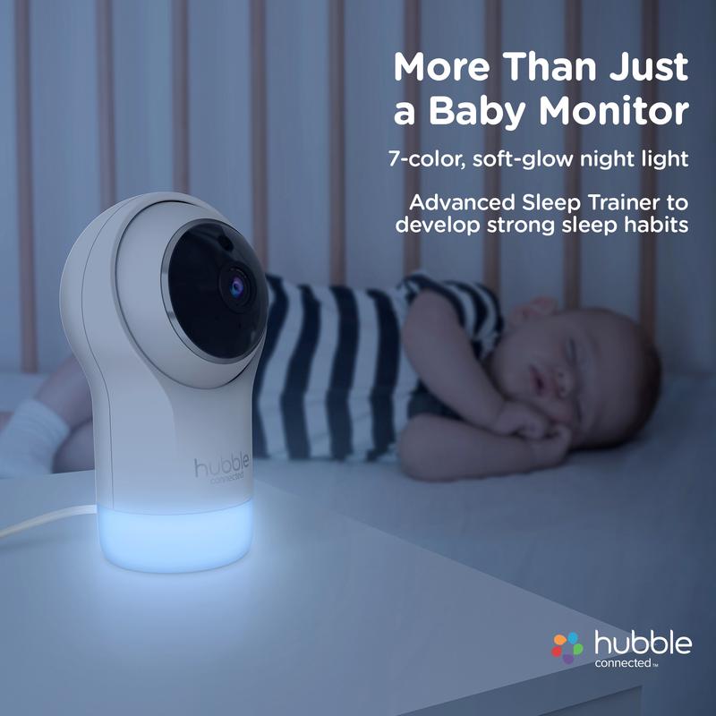 Hubble Nursery Pal Glow+ 5 Video Baby Monitor White