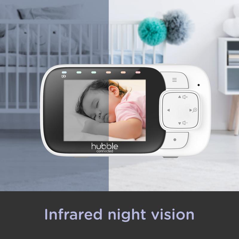Hubble Nursery Pal Essentials 2.8 inch Connected Video Baby Monitor White