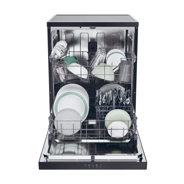 Candy Rapido 13 Place Freestanding Dishwasher CF3C9E0B‑80 – Black Freestanding Dishwasher 13 Place Settings