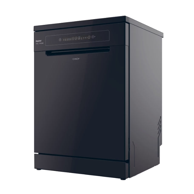 Candy Rapido 13 Place Freestanding Dishwasher CF3C9E0B‑80 – Black Freestanding Dishwasher 13 Place Settings