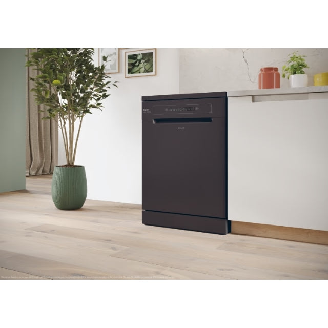 Candy Rapido 13 Place Freestanding Dishwasher CF3C9E0B‑80 – Black Freestanding Dishwasher 13 Place Settings