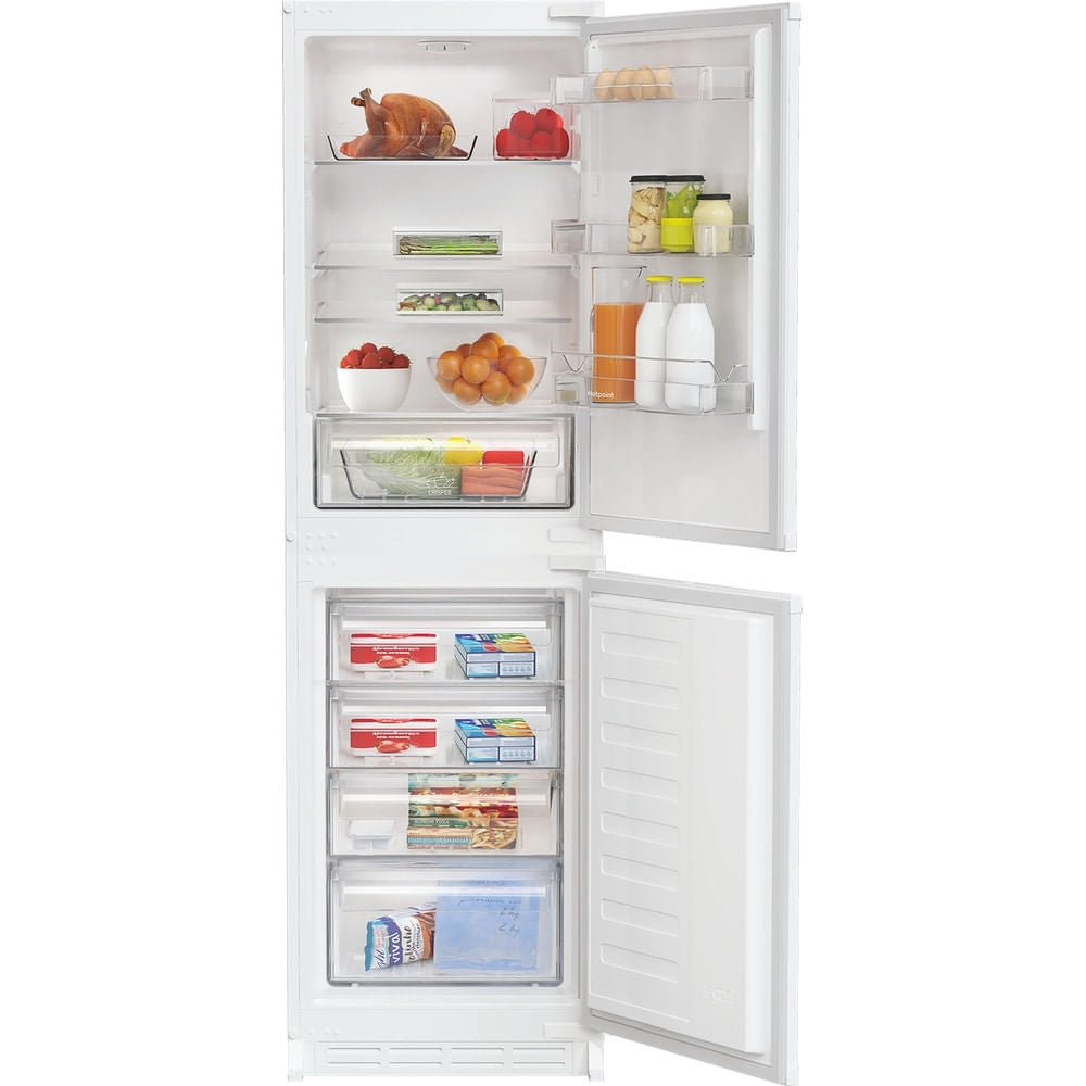 Hotpoint HPKS1262B4UK – 265 L Integrated 50/50 Fridge Freezer with Low Frost, Fresh Zone & Sliding Door Kit – White, E Rated