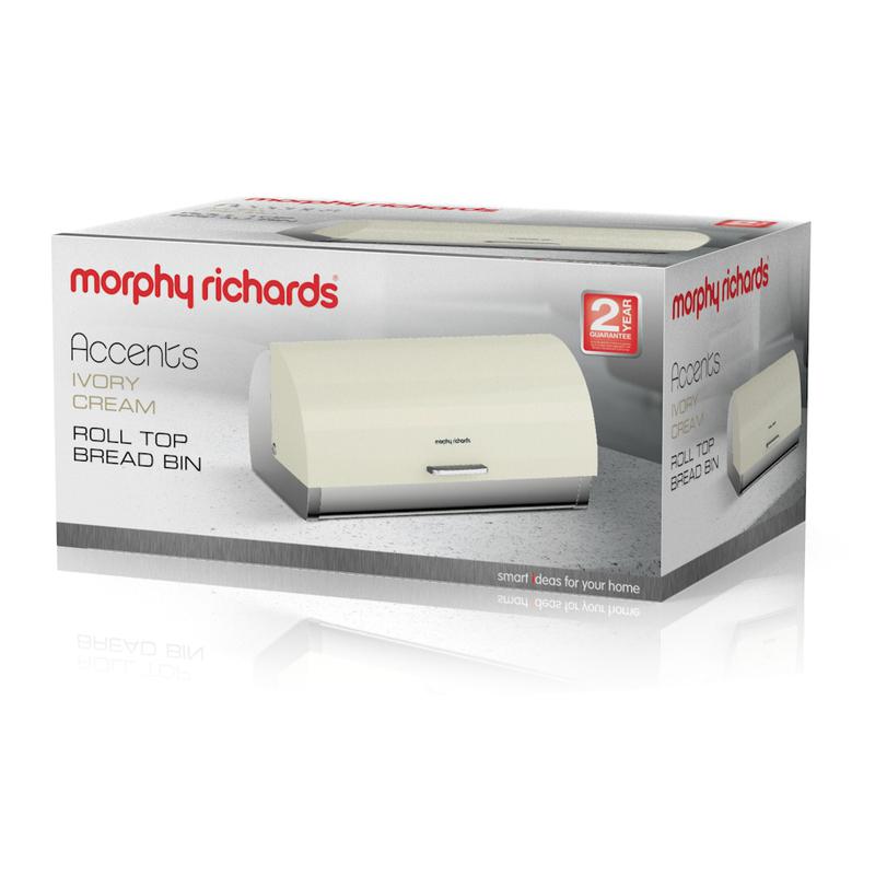 Morphy Richards Accents Roll Top Bread Bin Ivory Cream