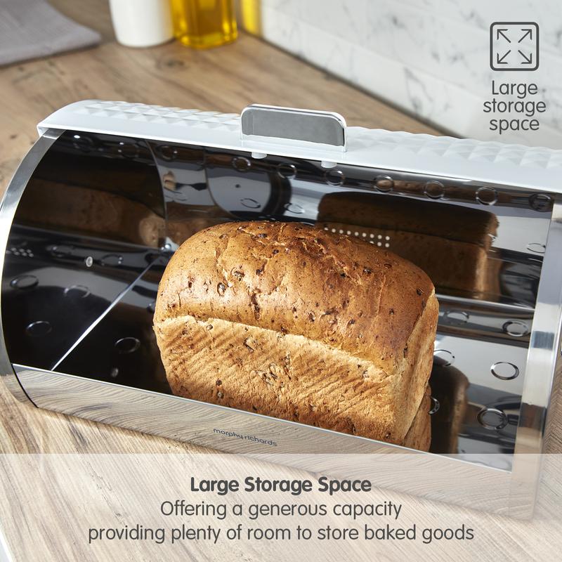 Morphy Richards Dimensions Roll Top Bread Bin