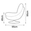 Axis Swivel Chair & Footstool Denim