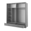 Alpha Small Sliding Door Wardrobe 200cm