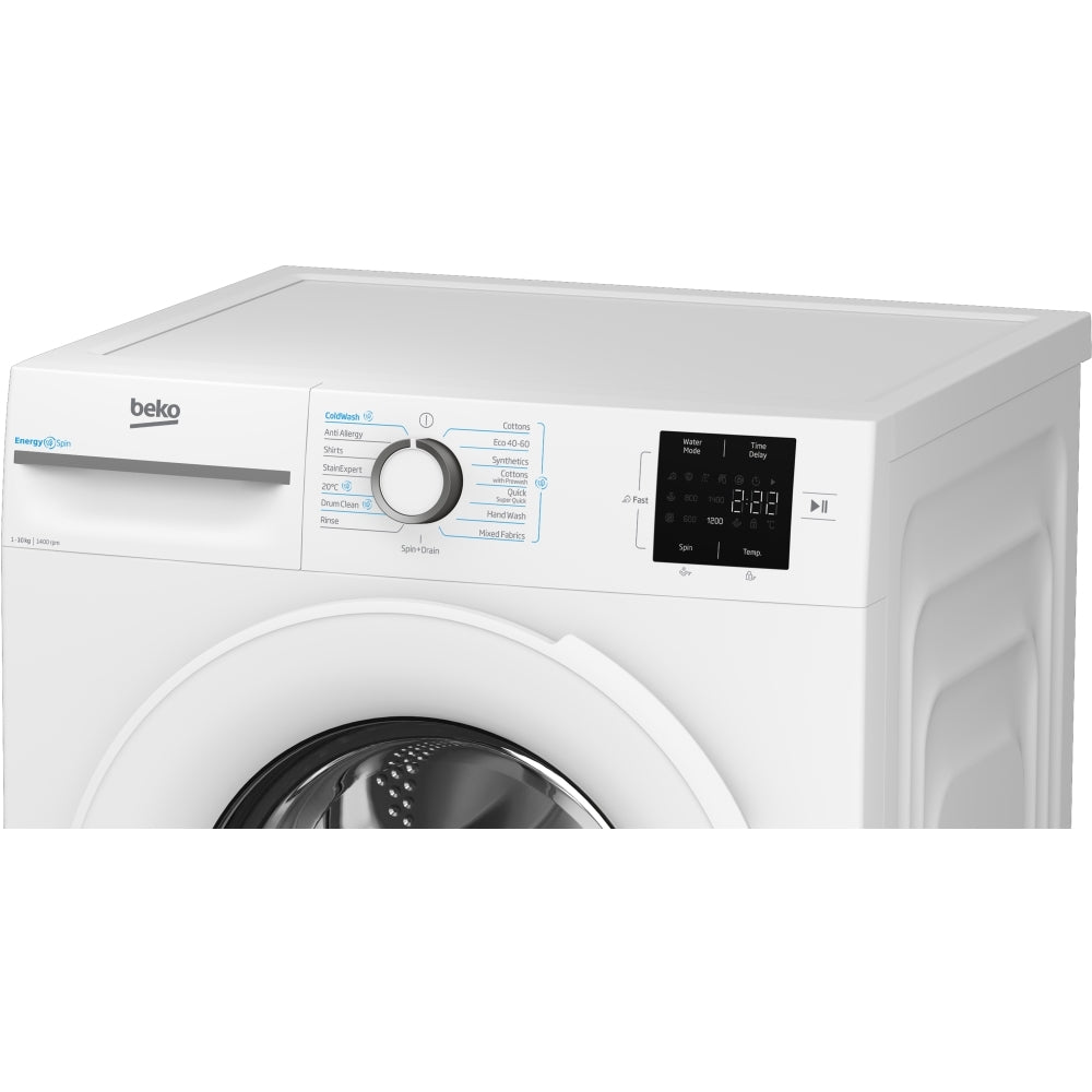 Beko EnergySpin™ B3W31041W 10kg Washing Machine with 1400 rpm - White - A Rated