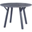 Essentials	Dining Tables 1.1m Round Dining Table - Paper Wrap Granite effect top/Powder coated black legs Grey Top/Black Legs