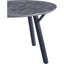 Essentials	Dining Tables 1.1m Round Dining Table - Paper Wrap Granite effect top/Powder coated black legs Grey Top/Black Legs