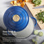 Barbary Oak Foundry 20cm Round Cast Iron Casserole Limoges Blue