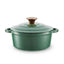 Barbary Oak Foundry 20cm Round Cast Iron Casserole Limoges Blue