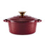 Barbary Oak Foundry 20cm Round Cast Iron Casserole Limoges Blue