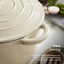 Barbary Oak Foundry 24cm Round Cast Iron Casserole Camembert Cream