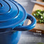 Barbary Oak Foundry 29cm Oval Cast Iron Casserole Limoges Blue