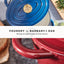 Barbary Oak Foundry 29cm Oval Cast Iron Casserole Limoges Blue