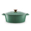 Barbary Oak Foundry 29cm Oval Cast Iron Casserole Limoges Blue