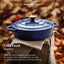 Barbary Oak Foundry 28cm Shallow Cast Iron Casserole Limoges