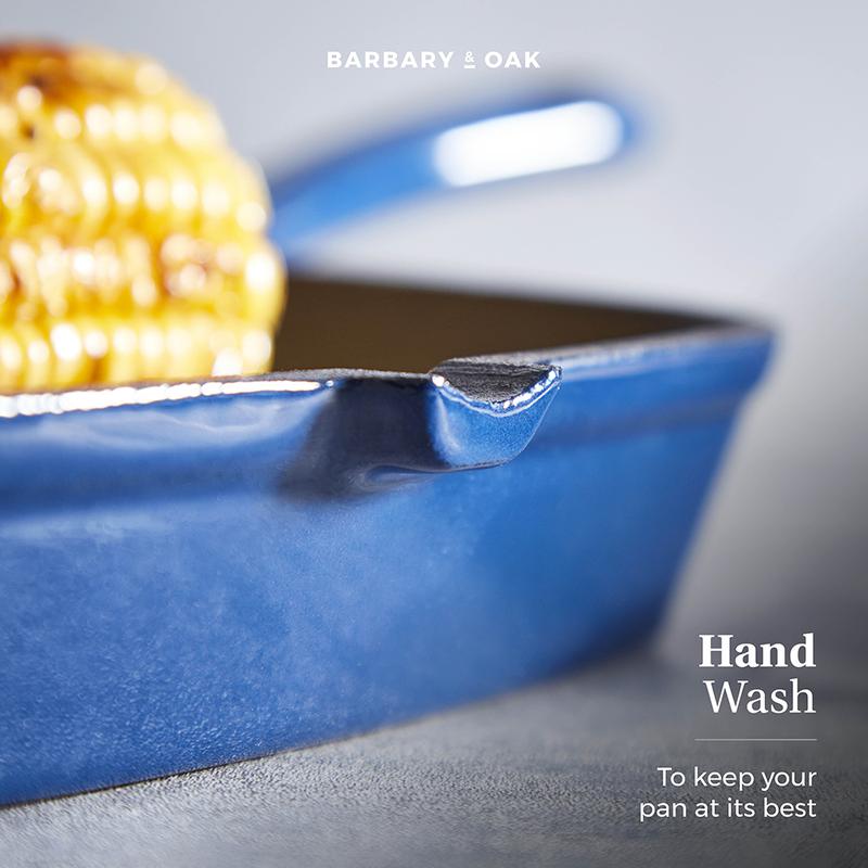 Barbary Oak 23cm Cast Iron Grill Pan