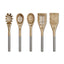 Hoxton 5 Piece Utensil Set with Holder Ash Wood