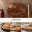 Round Acacia Chevron Chopping Board