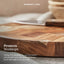 Round Acacia Chevron Chopping Board