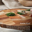 Round Acacia Chevron Chopping Board