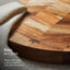 Round Acacia Chevron Chopping Board