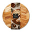 Round Acacia Chevron Chopping Board