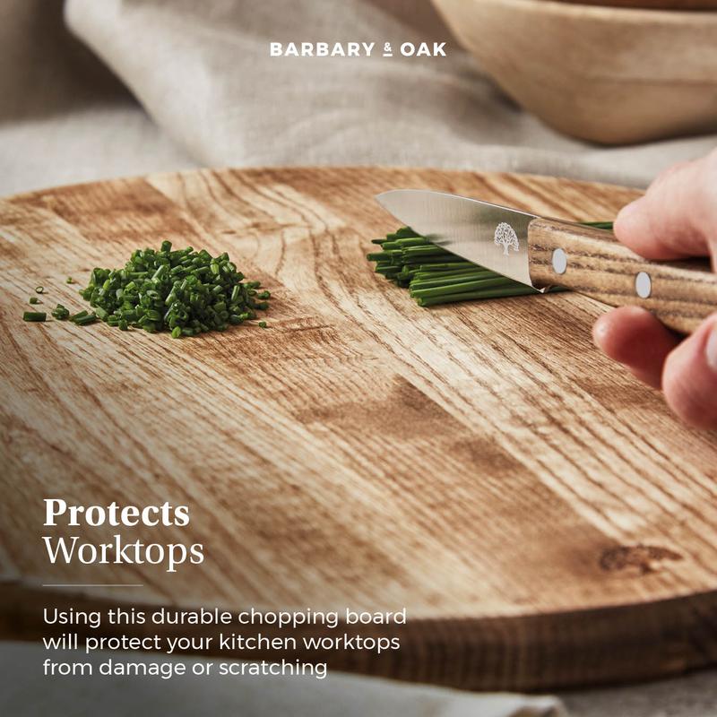 Barbary Oak Round Ash Wood Chopping Board - BO847026