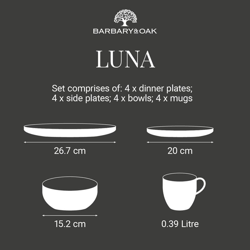 Luna 16 Piece Dinnerware Set